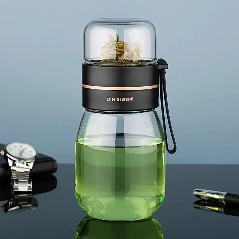 Glazen theefles met infuser – mini