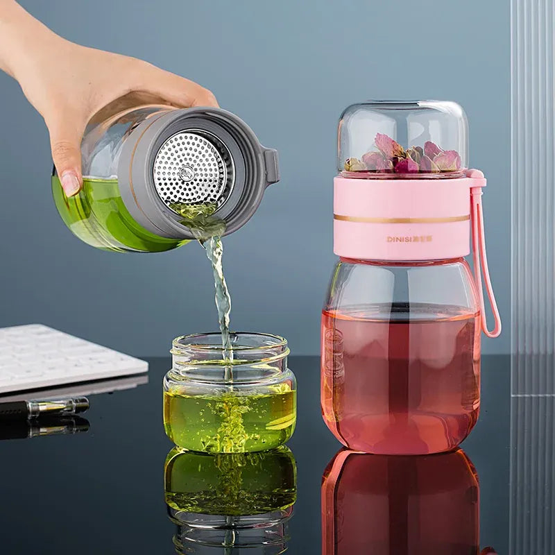 Glazen theefles met infuser – mini