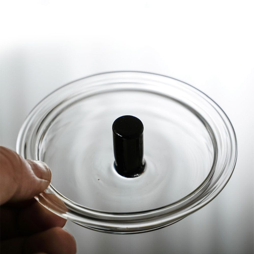 Glazen theepot 1 liter met infuser en houten handgreep
