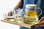 Glazen theepot met filter 1L