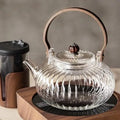 Glazen theepot met houten handvat 900ML