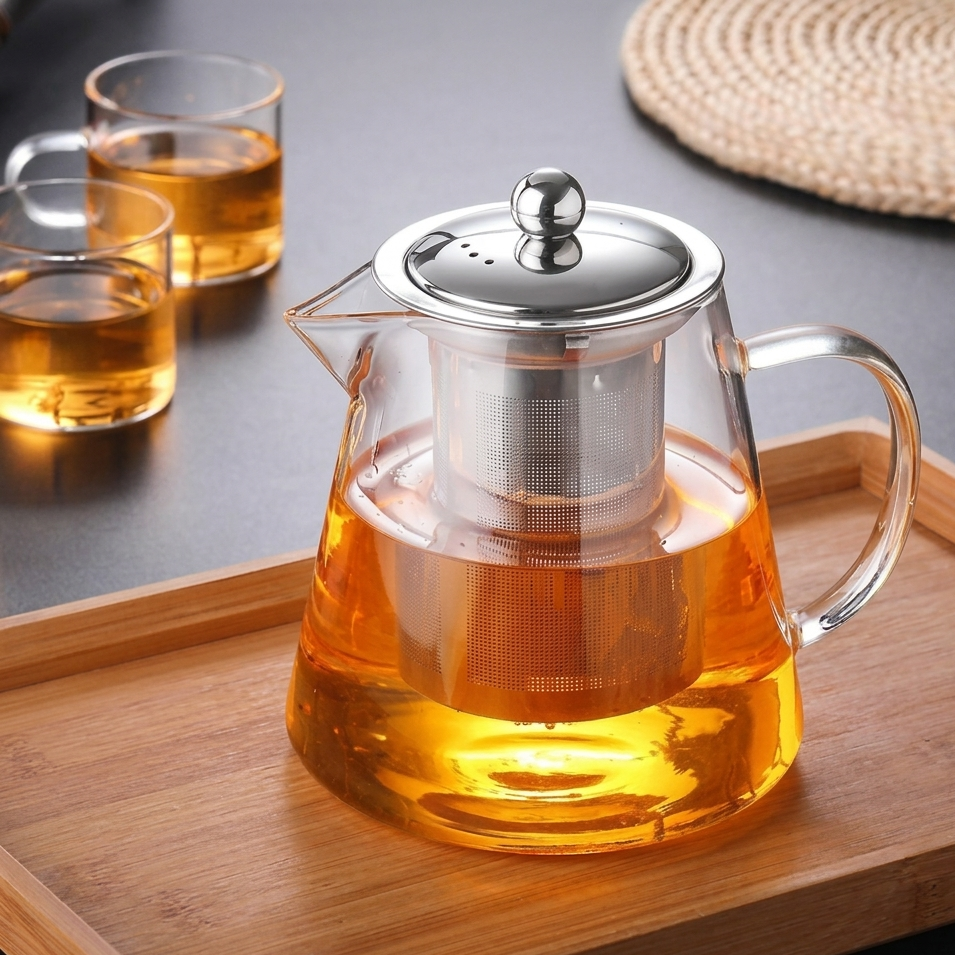 Glazen theepot met infuser 450ML - 1.3L