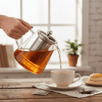 Glazen theepot met theefilter 450 ml - 1,3L – borosilicaatglas