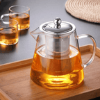 Glazen theepot met theefilter 450 ml - 1,3L – borosilicaatglas