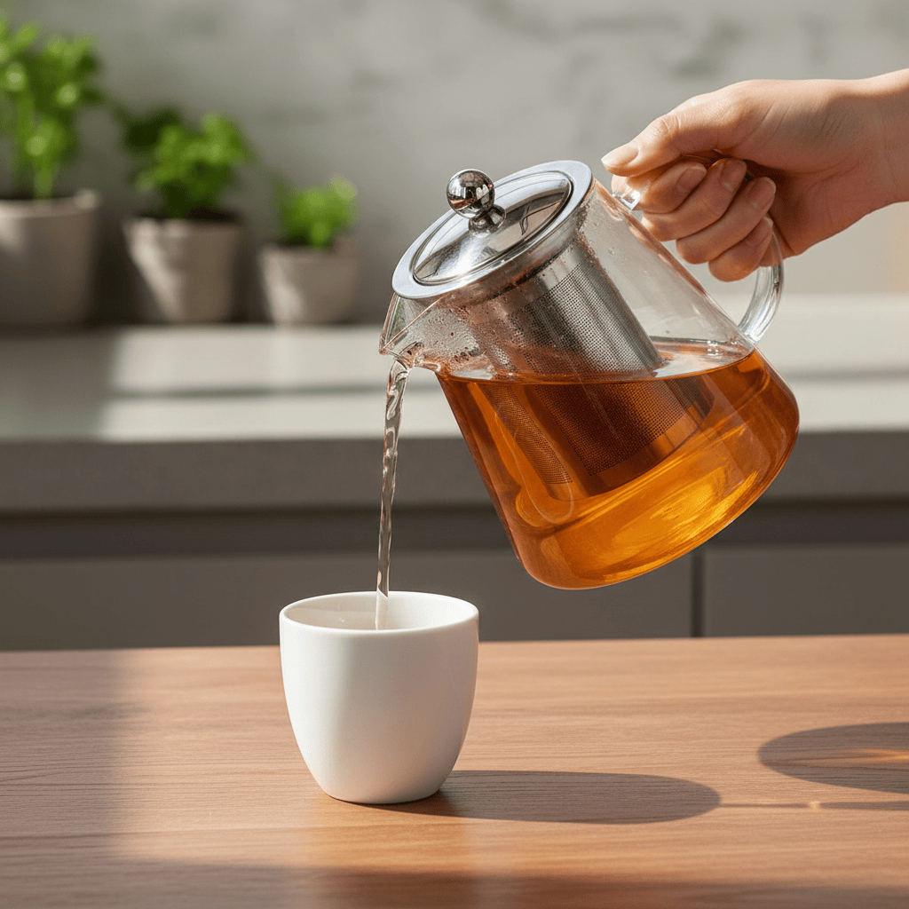 Glazen theepot met theefilter 450 ml - 1,3L – borosilicaatglas