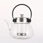 Glazen theepot Peer met zwarte handgreep 800ml
