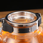 Glazen theepot Peer met zwarte handgreep 800ml