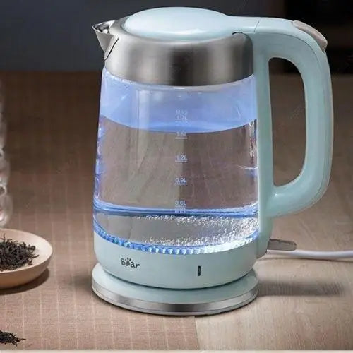 Glazen waterkoker 1,7 liter met blauwe LED-verlichting