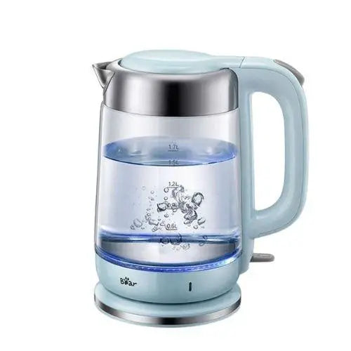 Glazen waterkoker 1,7 liter met blauwe LED-verlichting
