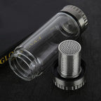 Grijze draagbare glazen theepot 300ML - 400ML