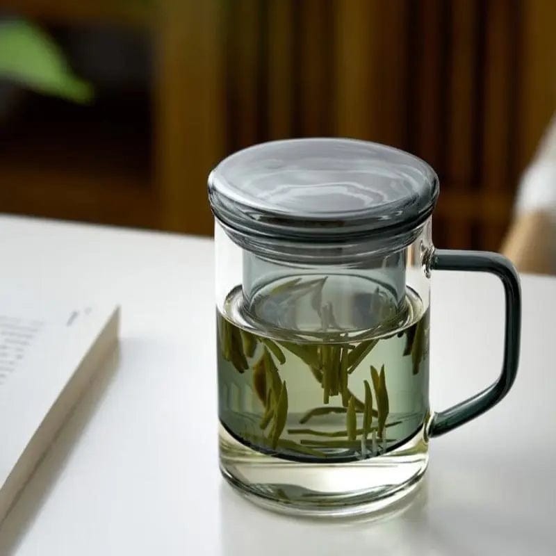 Grote glazen theemok met infuser 400ml