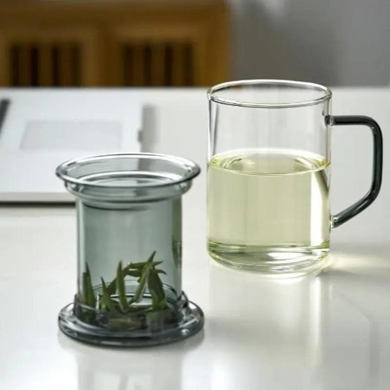 Grote glazen theemok met infuser 400ml
