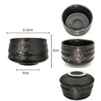 Grote zwarte chawan 550ml