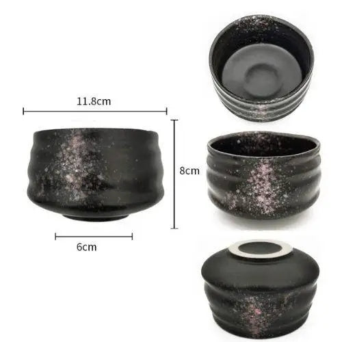 Grote zwarte chawan 550ml