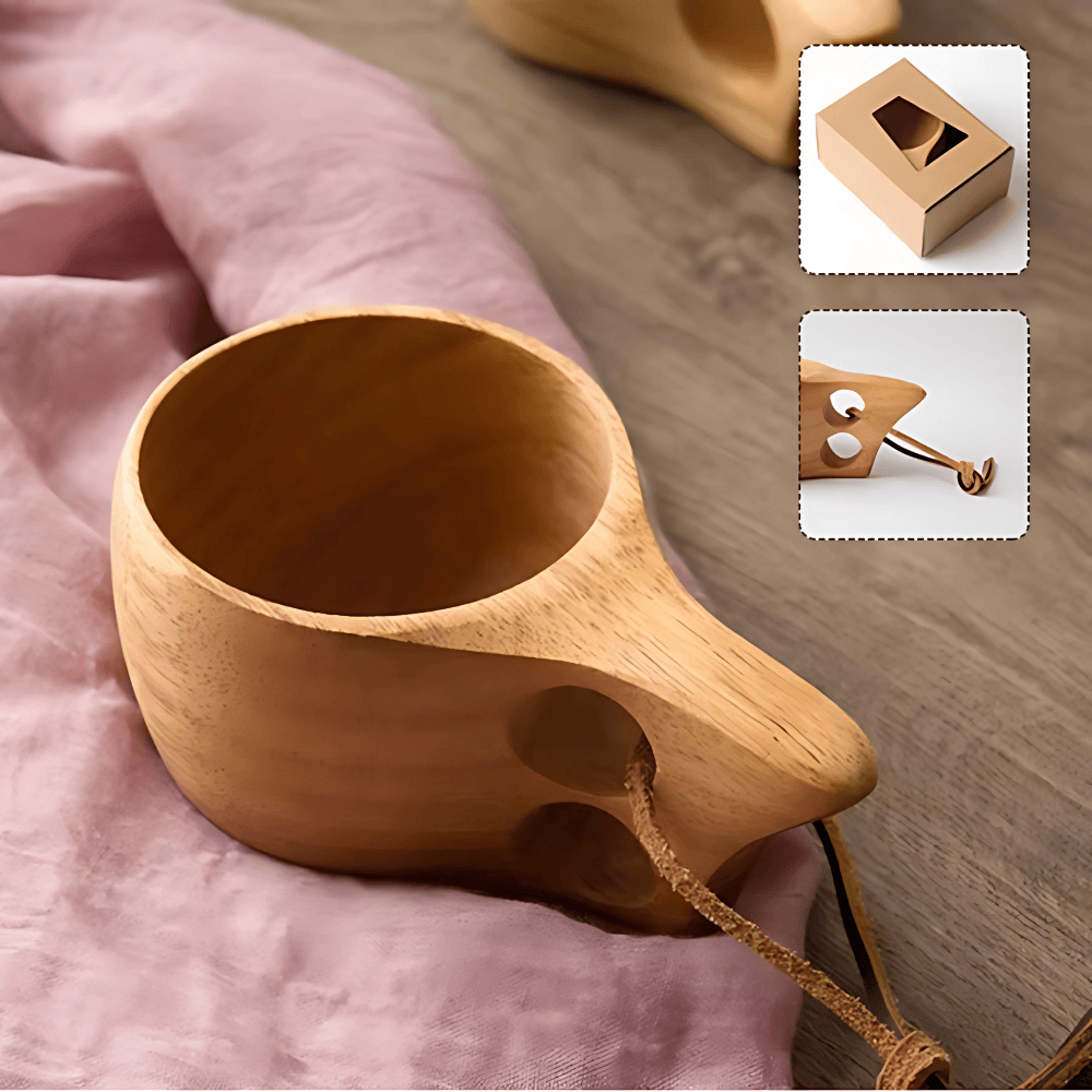 Houten kuksa theekop