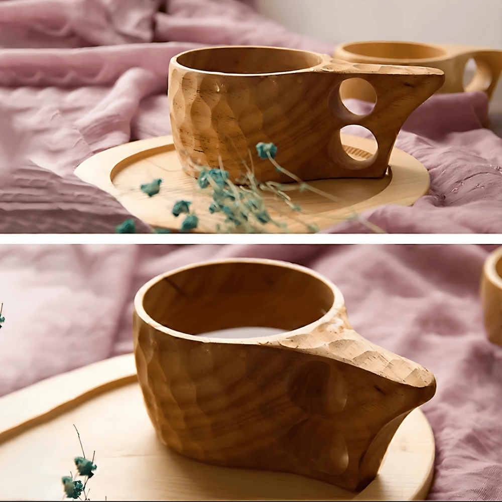 Houten kuksa theekop
