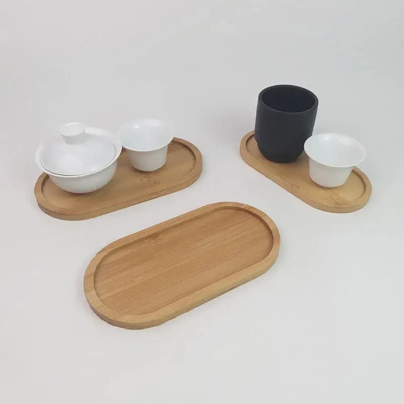 Houten theedienblad