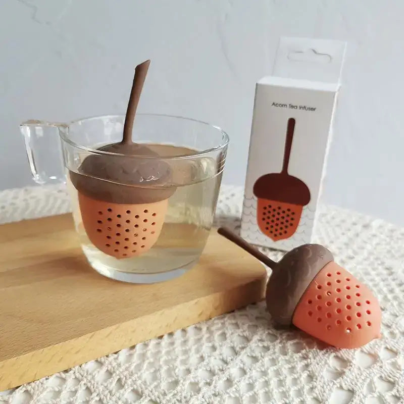 Siliconen thee-infuser in eikelvorm – 29 g – afbeelding 5