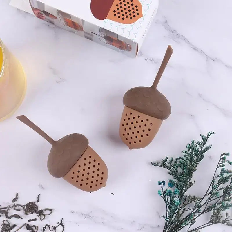 Siliconen thee-infuser in eikelvorm – 29 g – afbeelding 3