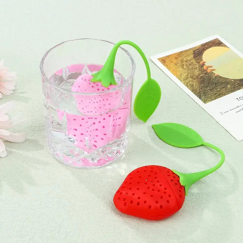 Siliconen thee-infuser in aardbeivorm – afbeelding 10