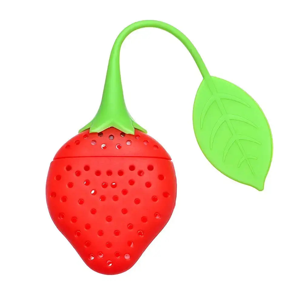 Siliconen thee-infuser in aardbeivorm – afbeelding 4