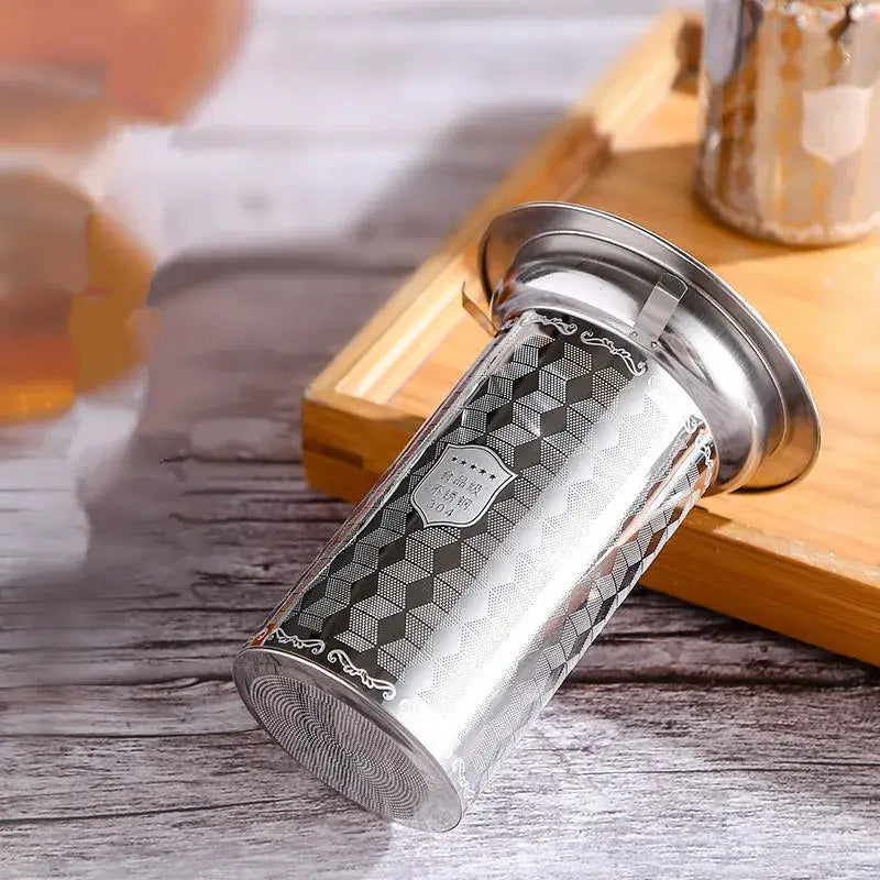RVS theefilter met deksel voor kop of theepot