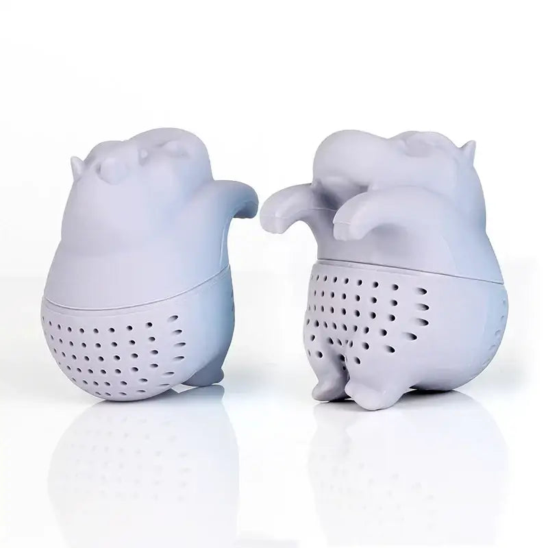 Siliconen thee-infuser nijlpaard voor losse thee – afbeelding 3