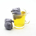 Siliconen thee-infuser nijlpaard voor losse thee