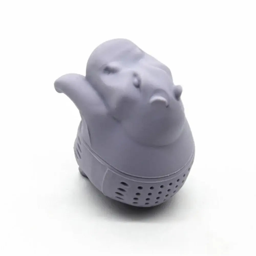 Siliconen thee-infuser nijlpaard voor losse thee – afbeelding 4