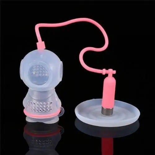 Roze siliconen thee-infuser in duikervorm – afbeelding 2