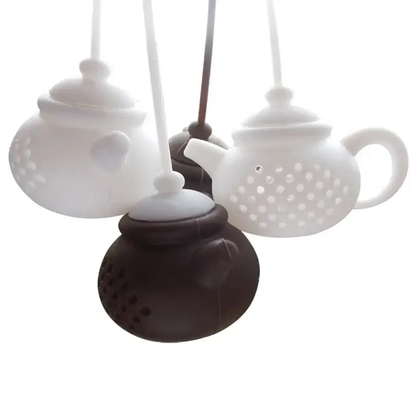 Siliconen thee-infuser in theepotvorm met koord – afbeelding 10
