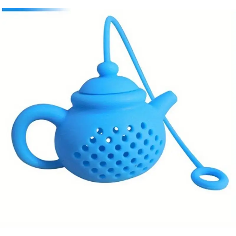 Siliconen thee-infuser in theepotvorm met koord – afbeelding 16
