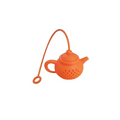 Siliconen thee-infuser in theepotvorm met koord