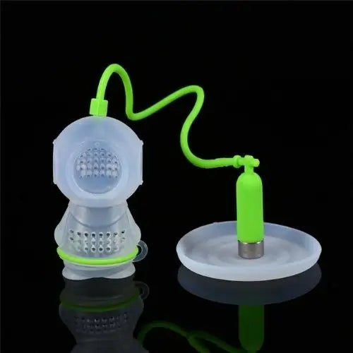 Groene siliconen thee-infuser in duikervorm – afbeelding 2