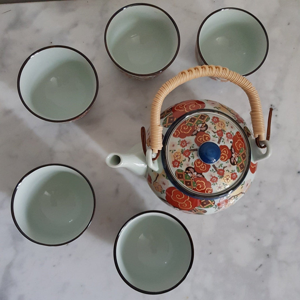 Japans porseleinen theeservies met theepot van 550 ml