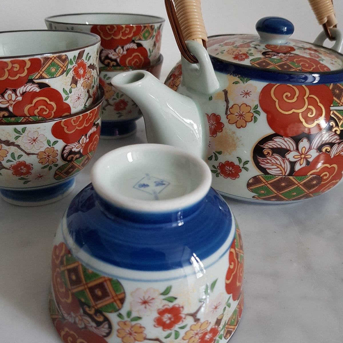 Japans porseleinen theeservies met theepot van 550 ml