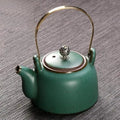Japanse antieke groene keramische theepot 250 ml