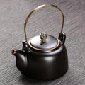 Japanse antieke zwarte keramische theepot 250 ml