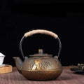 Japanse gietijzeren theepot met gouden bamboe 600ML