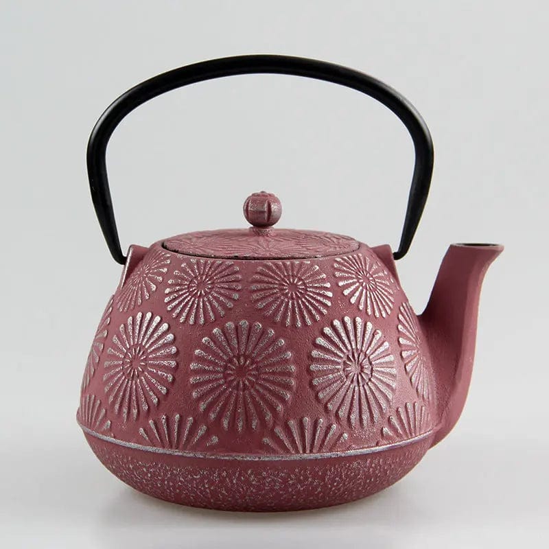 Japanse gietijzeren theepot met zonnebloemmotieven 1,2L