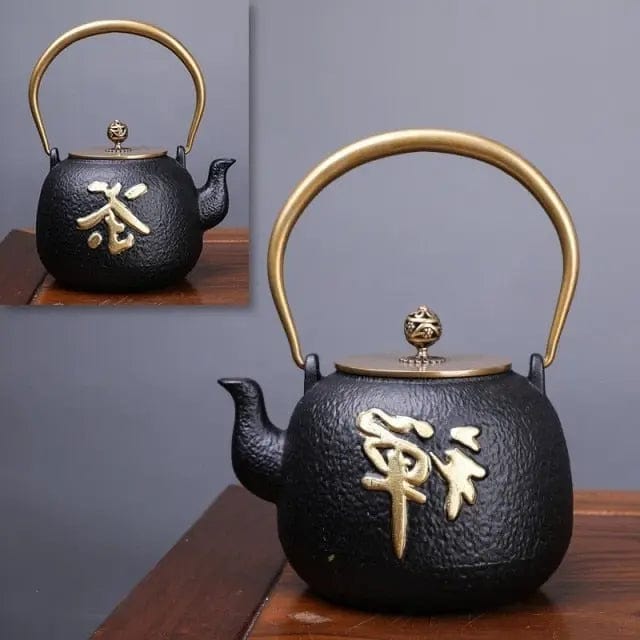 Japanse gietijzeren theepot symbolen 1,2L