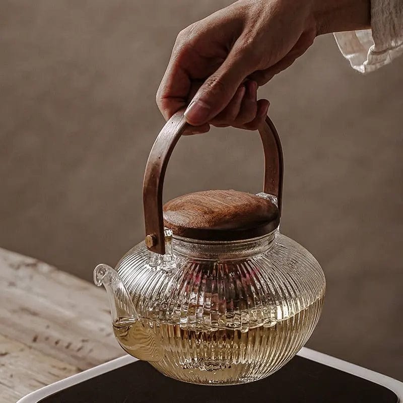 Japanse glazen theepot met infuser 800ML
