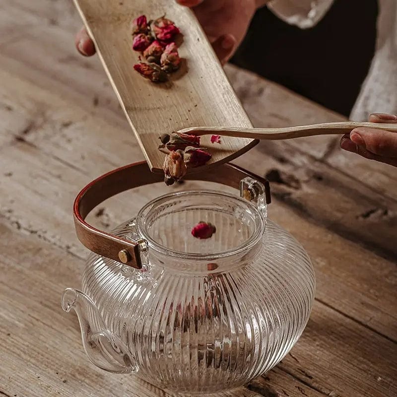 Japanse glazen theepot met infuser 800ML