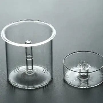 Japanse glazen theepot met vierkante houten handgreep 1,2L