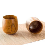 Japanse houten theekop (set van 2)