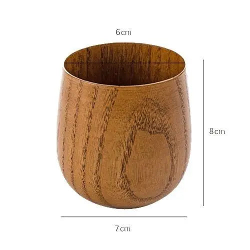 Japanse houten theekop (set van 2)