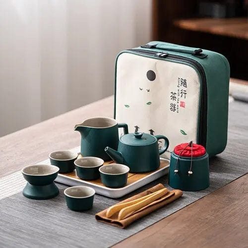 Japanse keramische reistheeset