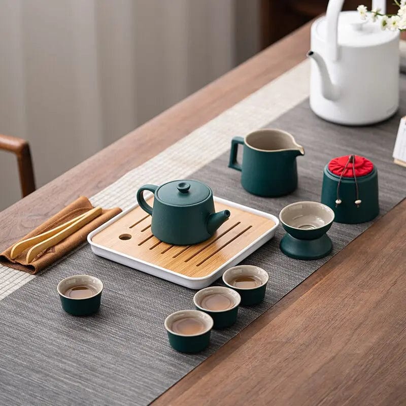 Japanse keramische reistheeset