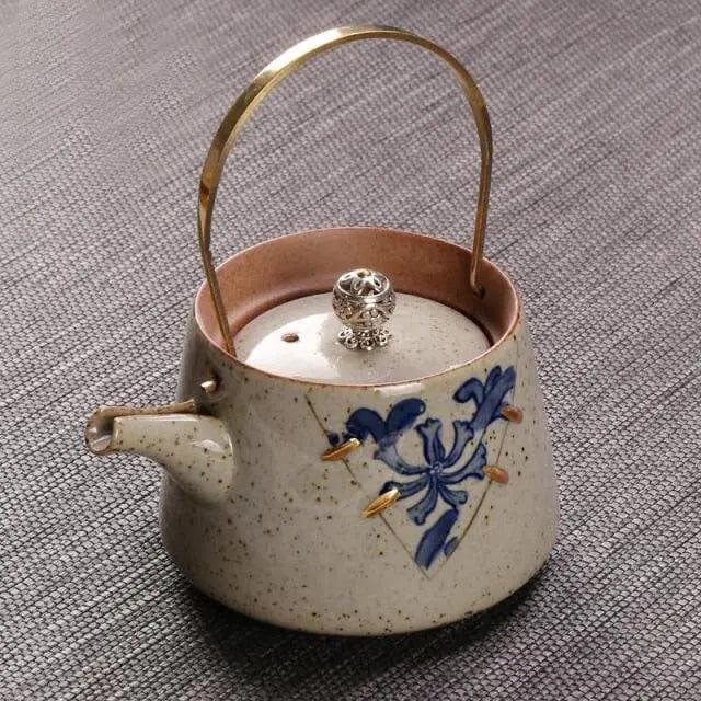 Japanse keramische theepot beige design 210 ml