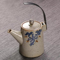 Japanse keramische theepot hoog design beige 300 ml